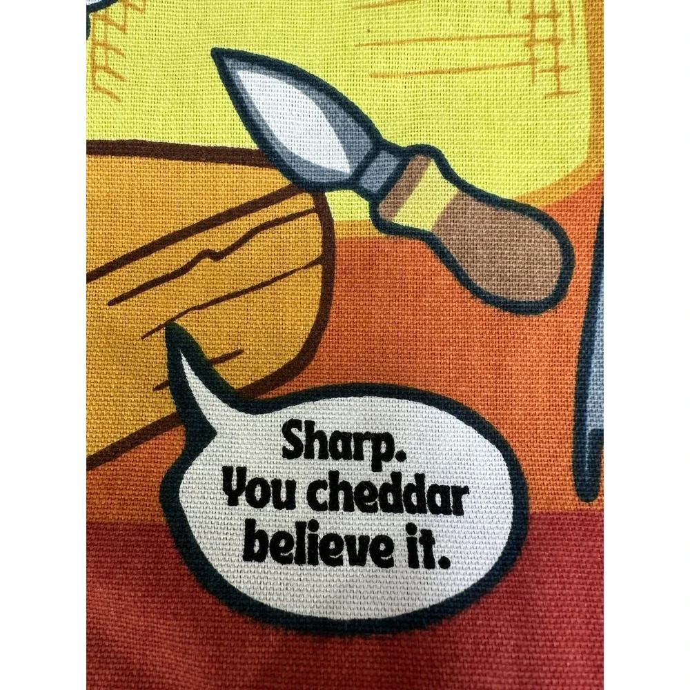Trader Joe's Bag Reusable Canvas Cheese Adventures shopping Heavy Duty Large